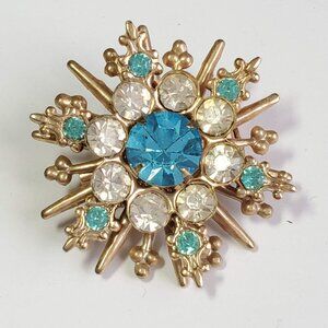Vintage MCM Starburst Snowflake Brooch